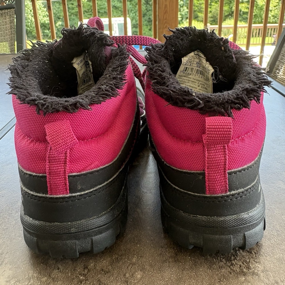 Quechua Decathlon Snow Contact Waterproof 100 Warm Hiking Boots Youth Size 2 - Picture 5 of 9